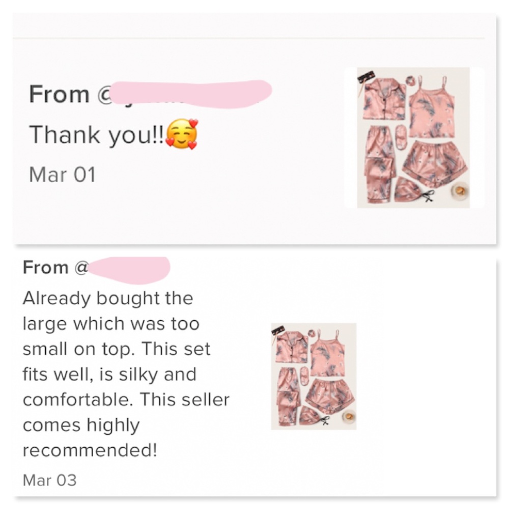 7 Piece Satin Pajama Set in Pink - Picture 12 of 16